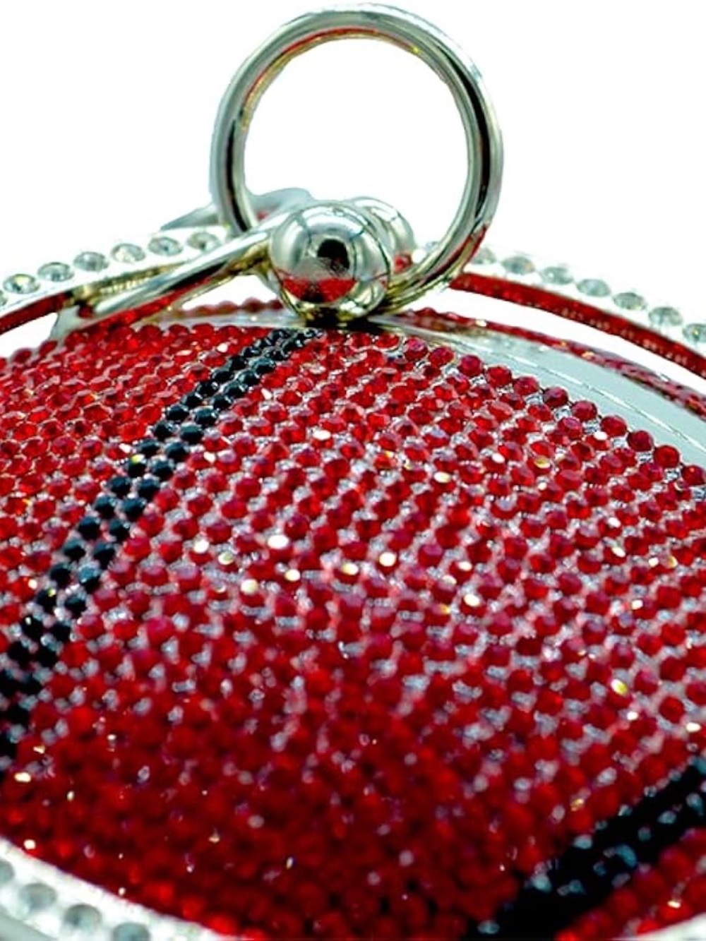 NEW BLING SWAROVSKI CRYSTAL RHINESTONE BASKETBALL CLUTCH HANDBAG PURSE +… - Picture 12 of 15